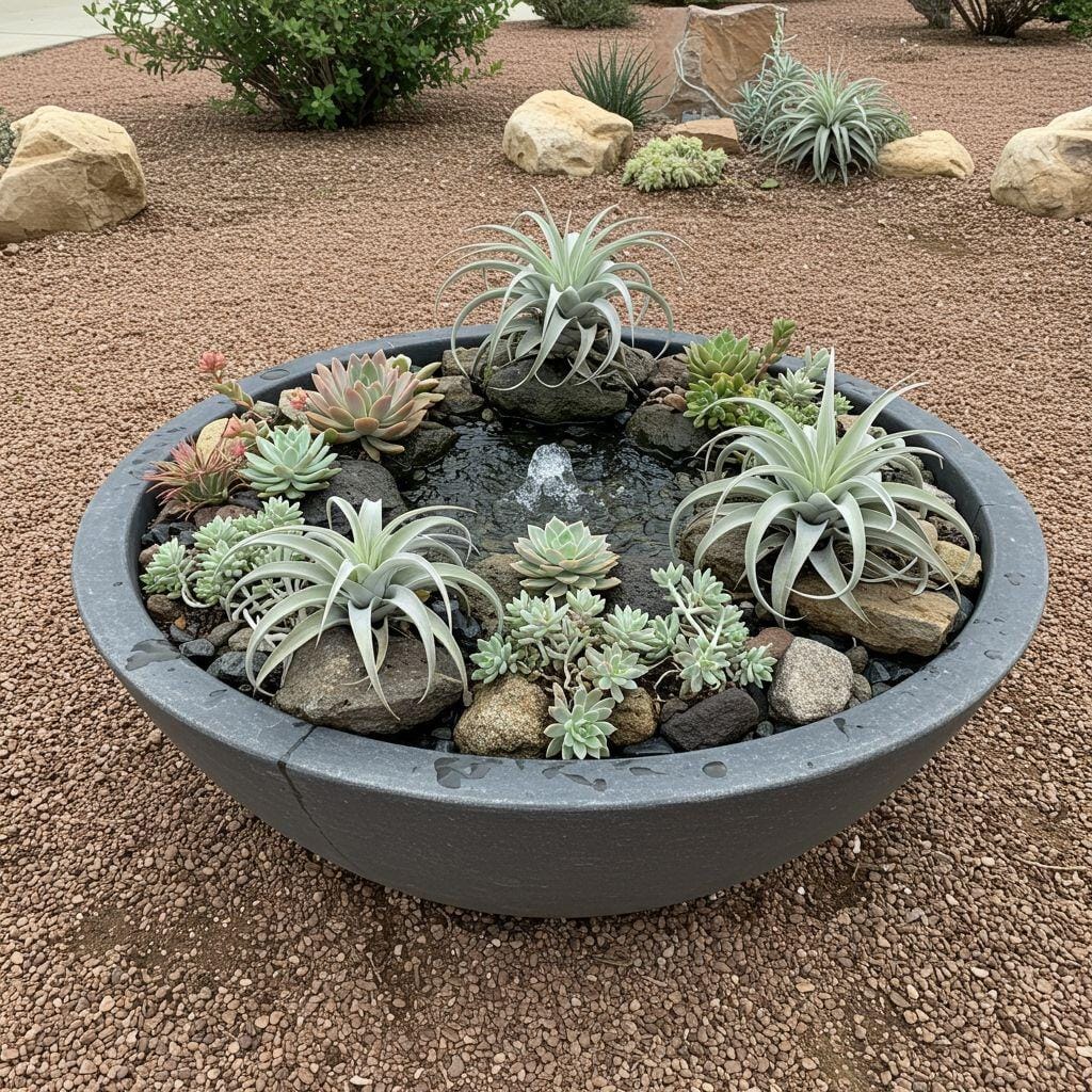 Succulent Container Fountain