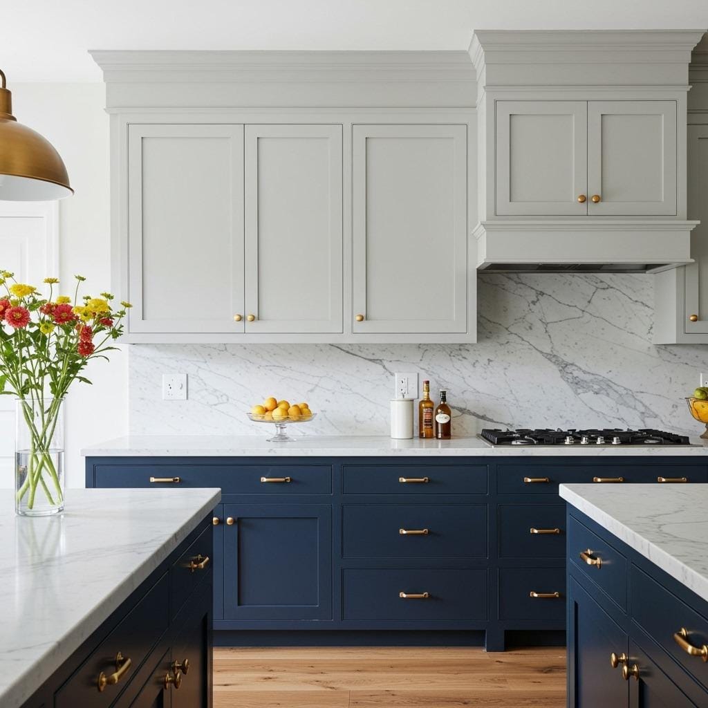 Two-Tone Cabinets with Top Channel Grips