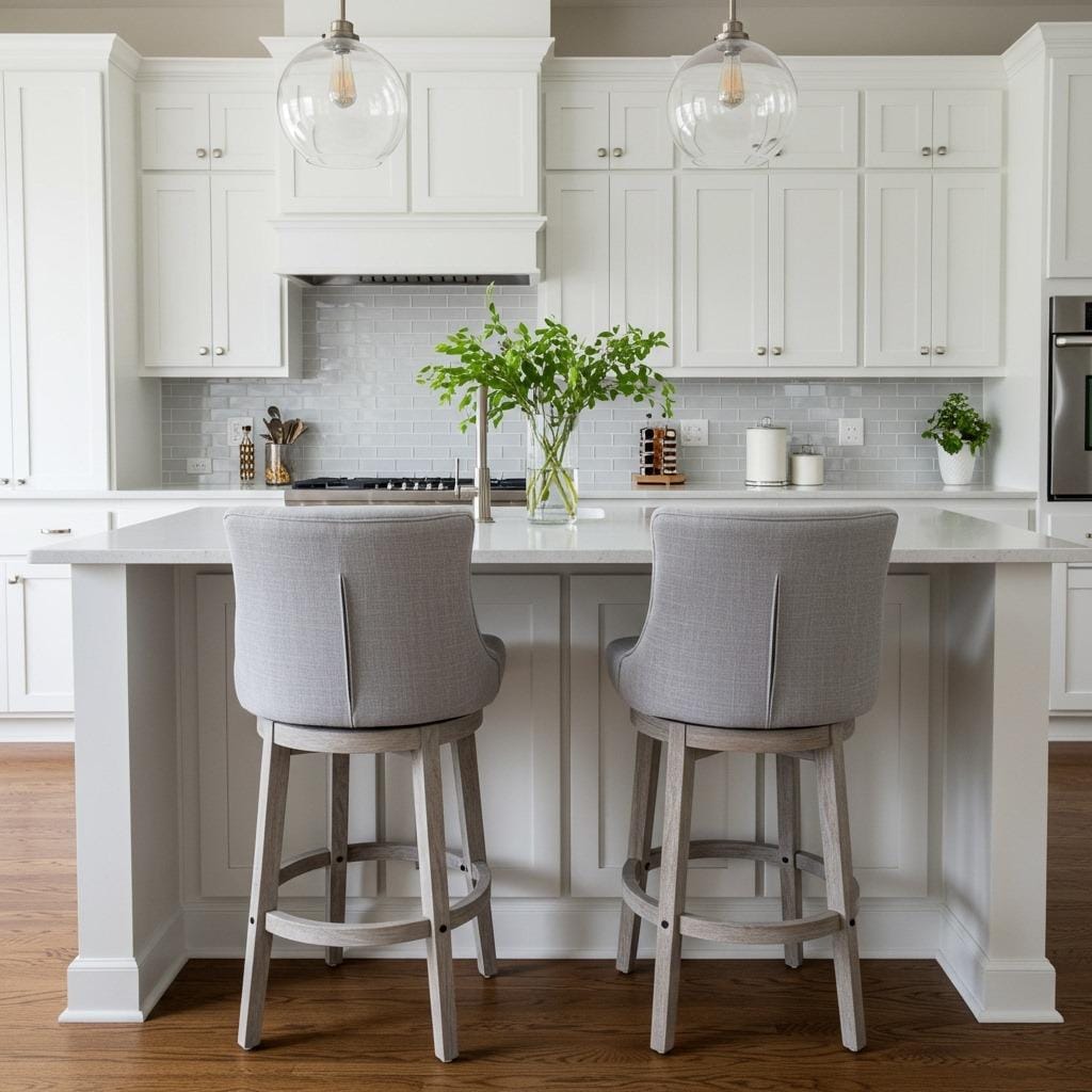 Upholstered Swivel Bar Stools