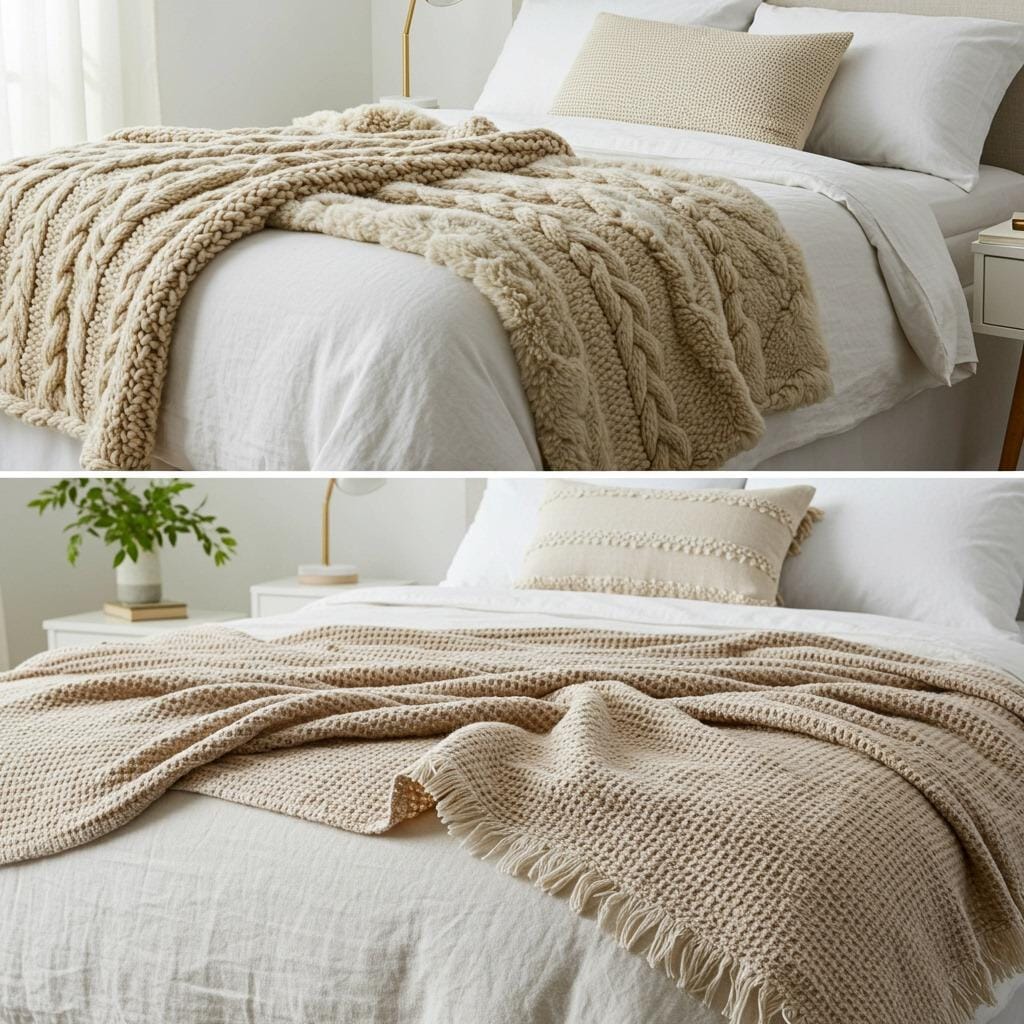 Use Throws as Textural Anchors