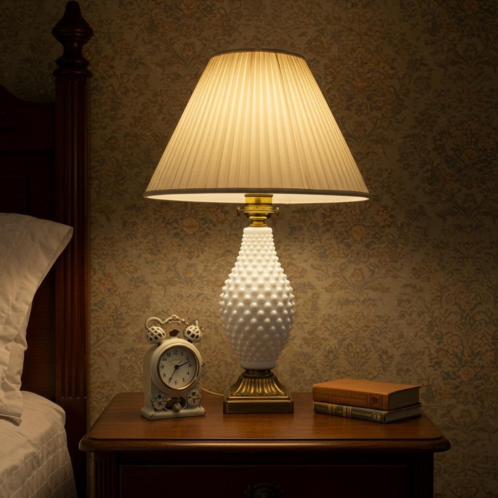Vintage-Inspired Hobnail Glass Lamp