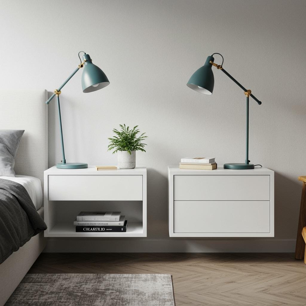 Wall-Mounted Floating Nightstands